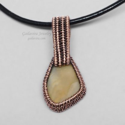 Wire Weaving - Grooved weave for a wire wrapped bezel pendant